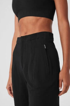 High-Waist On Point Moto Trouser - Black 7 High-Waist On Point Moto Trouser - Black -ALO Clothing Shop W51341R 01 b1 s1 a4 1 m18