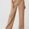 High-Waist On Point Moto Trouser - Toasted Almond