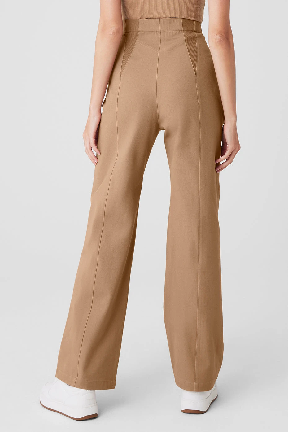 High-Waist On Point Moto Trouser - Toasted Almond 2 High-Waist On Point Moto Trouser - Toasted Almond - Image 2