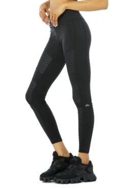 Moto Legging - Black/Black Glossy 6 Moto Legging - Black/Black Glossy -ALO Clothing Shop W5434R 00785 b1 s1 a2 1 M70