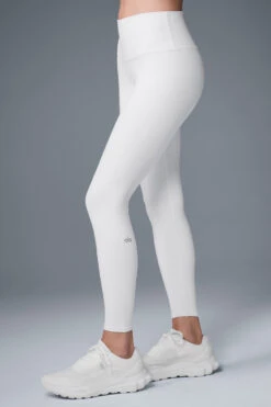 7/8 High-Waist Airbrush Legging - White 6 7/8 High-Waist Airbrush Legging - White -ALO Clothing Shop W5604R 00 b1 s1 a3 1 m215