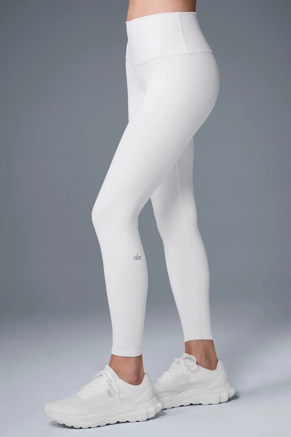 7/8 High-Waist Airbrush Legging - White 3 7/8 High-Waist Airbrush Legging - White - Image 3