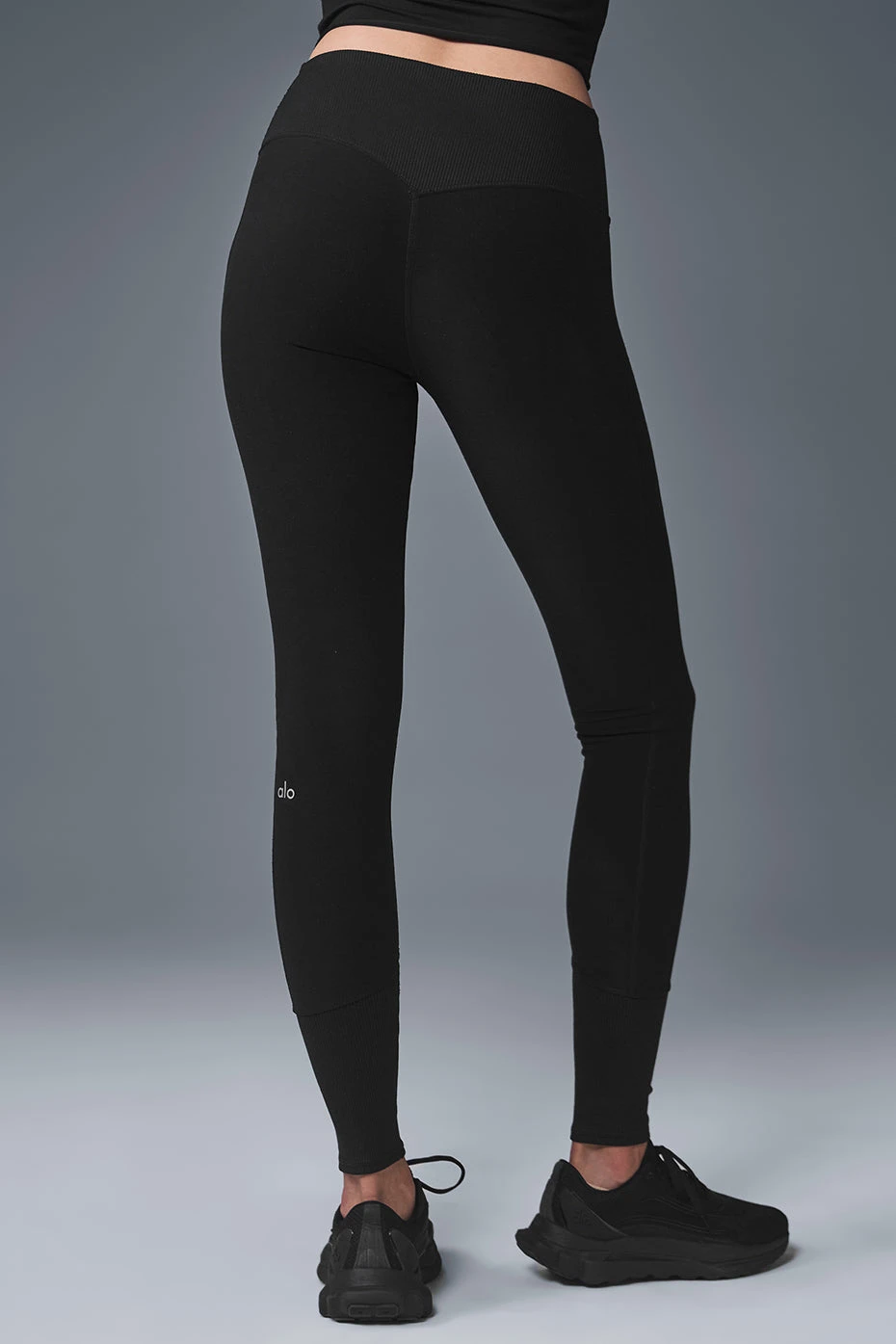 High-Waist Alosoft Lounge Legging - Black 3 High-Waist Alosoft Lounge Legging - Black - Image 3