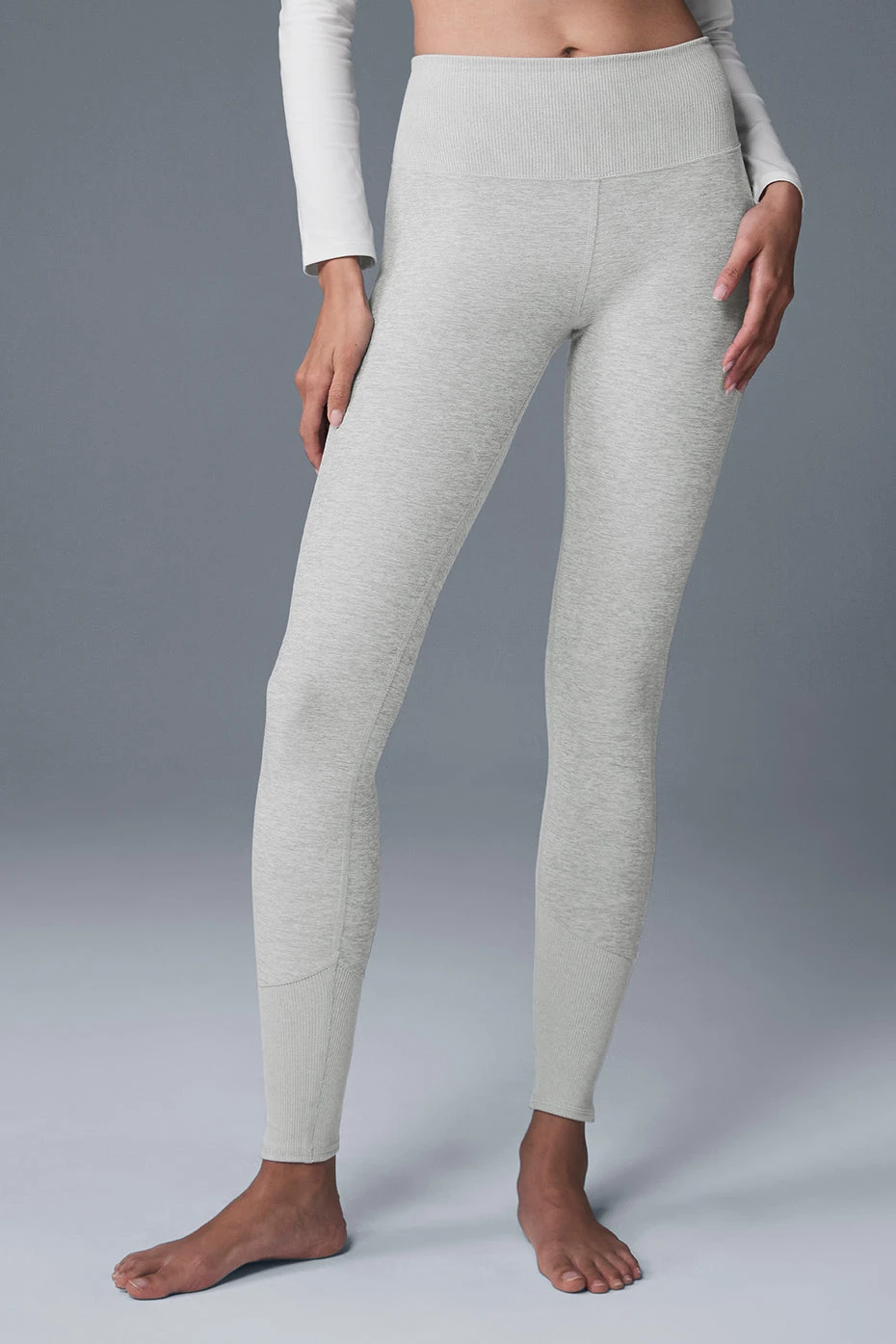 High-Waist Alosoft Lounge Legging - Athletic Heather Grey 1 High-Waist Alosoft Lounge Legging - Athletic Heather Grey