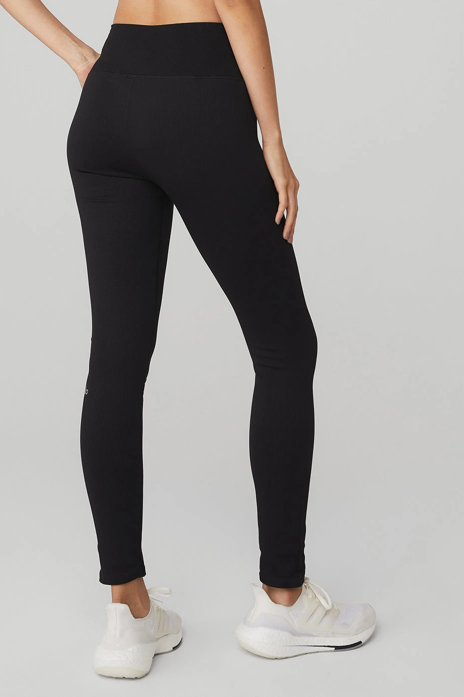 Seamless High-Waist Ribbed Legging - Black 2 Seamless High-Waist Ribbed Legging - Black - Image 2