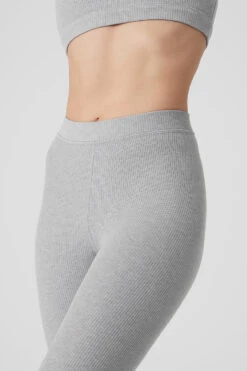 Ribbed High-Waist 7/8 Blissful Legging - Athletic Heather Grey -ALO Clothing Shop W5987R 02910 b1 s1 a4 1 m54 2969ec48 38f9 45da 910e 5c66a65b0aec