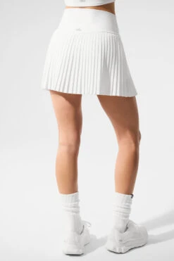 Grand Slam Tennis Skirt - White 6 Grand Slam Tennis Skirt - White -ALO Clothing Shop W6289R 00 b1 s1 a3 1 m224