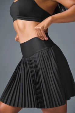 Grand Slam Tennis Skirt - Black -ALO Clothing Shop W6289R 01 b1 s1 a2 m196