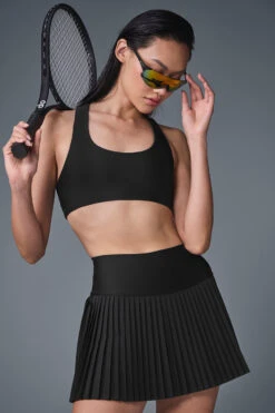 Grand Slam Tennis Skirt - Black -ALO Clothing Shop W6289R 01 b1 s1 a3 m54