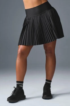 Grand Slam Tennis Skirt - Black -ALO Clothing Shop W6289R 01 b1 s1 a4 m196