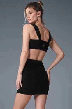 Micro Corduroy Winter Break Mini Skirt - Black 9 Micro Corduroy Winter Break Mini Skirt - Black -ALO Clothing Shop W6391R 01 b1 s1 a1 2 m91