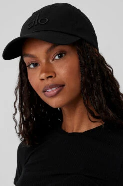 Off-Duty Cap - Black/Black -ALO Clothing Shop W7112R 0101 b1 s1 a2 1 m76