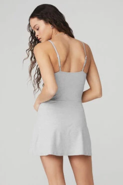 Alosoft Courtside Tennis Dress - Athletic Heather Grey -ALO Clothing Shop W8134R 02910 b1 s1 a3 1 m90 e16ea96f 00a0 4cee a281 615fe3efdc01
