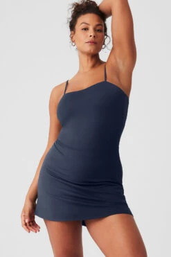 Alosoft Courtside Tennis Dress - Navy -ALO Clothing Shop W8176R 03842 b1 s3 a1 1 m182