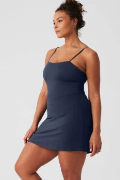 Alosoft Courtside Tennis Dress - Navy -ALO Clothing Shop W8176R 03842 b1 s3 a3 1 m182