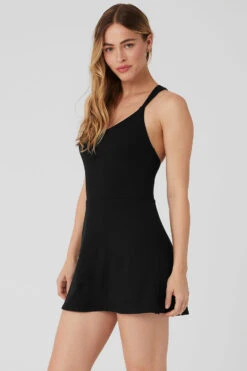 Alosoft Showcase Dress - Black -ALO Clothing Shop W8183R 01 b1 s1 a2 1 m89