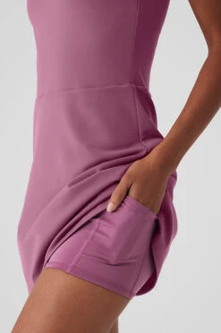 Airbrush Real Dress - Soft Mulberry 8 Airbrush Real Dress - Soft Mulberry -ALO Clothing Shop W8190R 05276 b1 s1 a004 1 m18