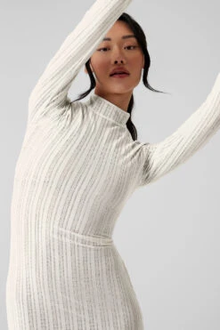 Euphoria Long Sleeve Dress - Ivory -ALO Clothing Shop W8230R 03299 b1 s1 a4 2 m54