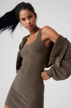 Alosoft Head Start Dress - Olive Tree -ALO Clothing Shop W8261R 05279 b1 s1 a5 1 m18