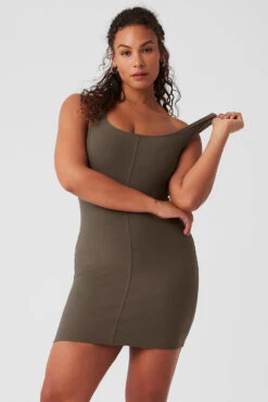 Alosoft Head Start Dress - Olive Tree -ALO Clothing Shop W8261R 05279 b1 s4 a1 1 m182