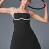 Airbrush Streamlined Dress - Black/White